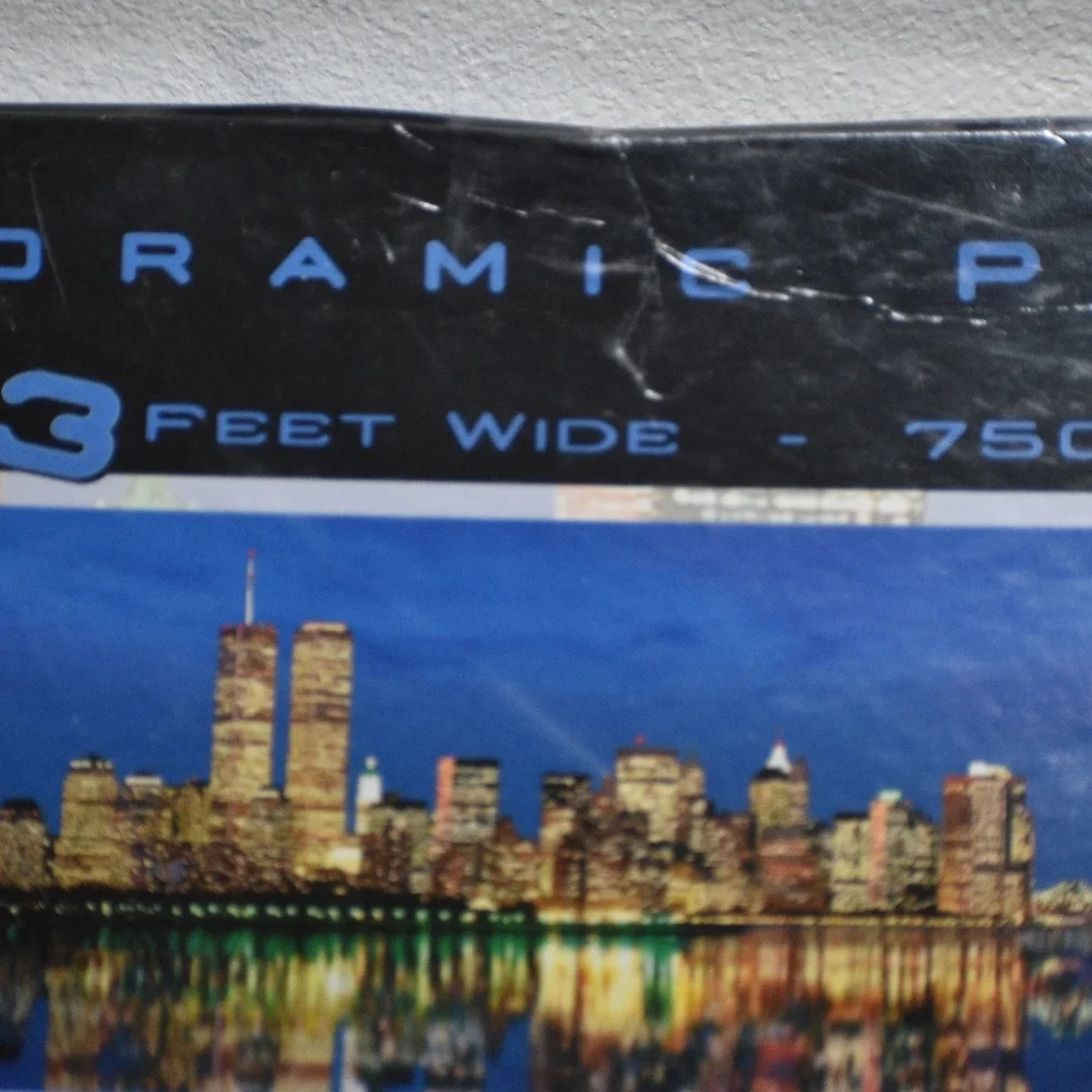 New York New York Panoramic Puzzle 3 Feet Wide 750 Piece Twin Towers Sealed